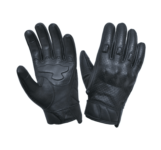 Unik International Mens Full Finger Leather Gloves