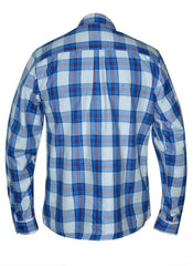 Unik International Ladies Blue and White Flannel Shirt