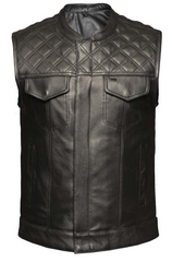 Unik International Mens Black Diamond Stitch Club Vest