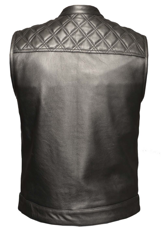 Unik International Mens Black Diamond Stitch Club Vest - Flyclothing LLC