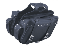 Unik International Black PVC Saddle Bags