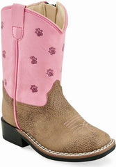 Old West Fade out Brown Toddler Toe Boots - Old West