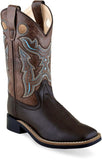 Old West Brown Crackle Children Toe Boots - Flyclothing LLC