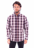 Scully Leather Western Scully Burgundy Worn Out's Plaid Shirt