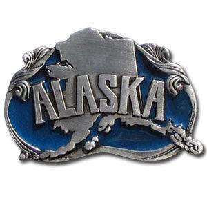 Alaska State Enameled Belt Buckle - Siskiyou Buckle