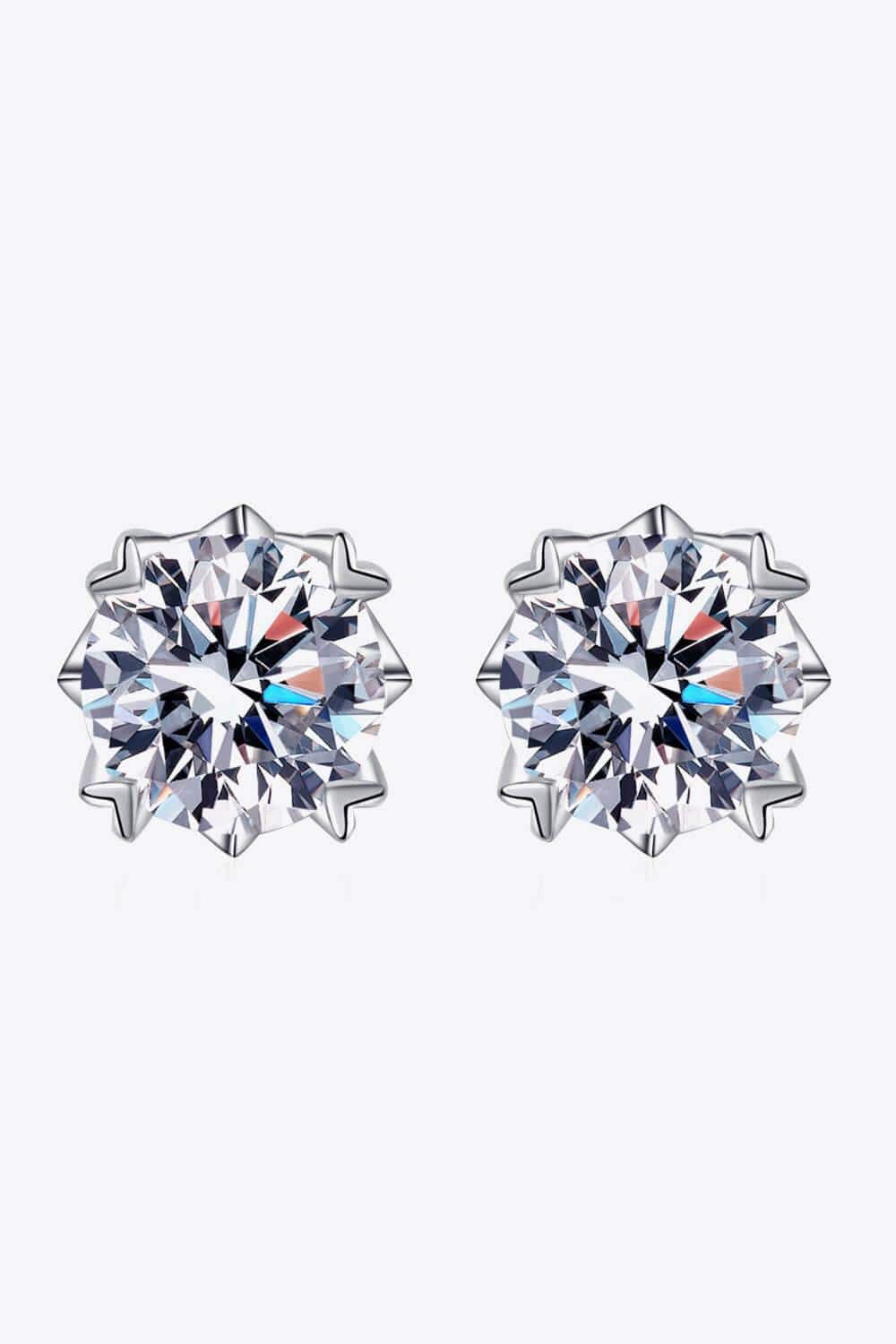 Good Day In My Mind Moissanite Stud Earrings - Trendsi