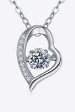 925 Sterling Silver Moissanite Pendant Necklace - Flyclothing LLC