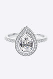 925 Sterling Silver Teardrop Moissanite Ring - Flyclothing LLC