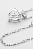 1 Carat Moissanite Heart-Shaped Pendant Necklace - Flyclothing LLC