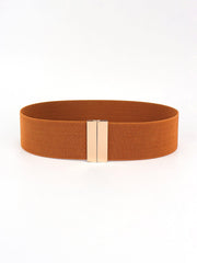 Alloy Buckle Elastic Belt - Trendsi