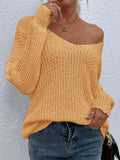 Rib-Knit V-Neck Tunic Sweater - Flyclothing LLC