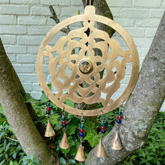 Handcrafted Celtic Chime, Recycled Iron and Glass Beads - Flyclothing LLC