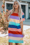 Women Color Block Side Slit Mini Dress - Flyclothing LLC