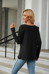 Round Neck Long Sleeve T-Shirt - Flyclothing LLC