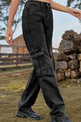 Loose Fit Long Jeans with Pockets - Flyclothing LLC