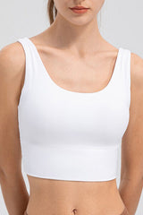 Scoop Neck Wide Strap Active Tank - Flyclothing LLC