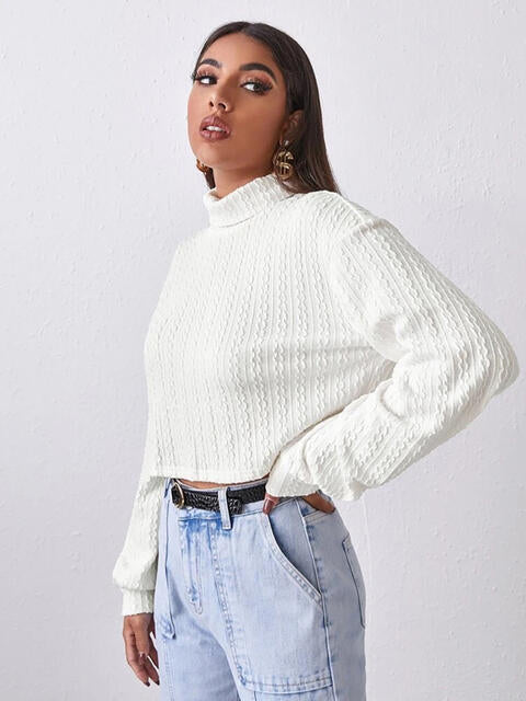 Turtleneck Long Sleeve Top - Flyclothing LLC