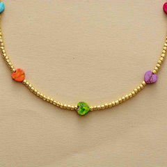 Heart Shape Natural Stone Necklace - Trendsi