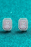 1 Carat Moissanite and Zircon Contrast Geometric Stud Earrings - Flyclothing LLC