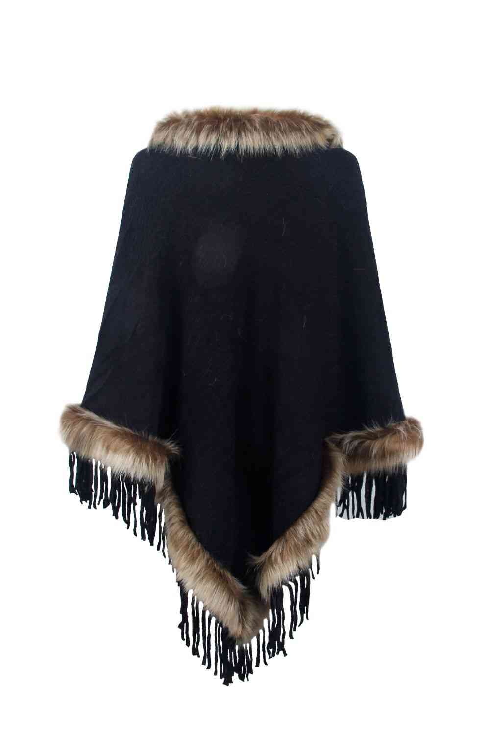 Viking Fur Mantle . 51 Bear Brown Faux Fur With Black Tips 