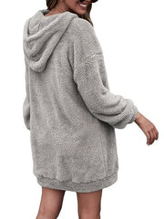 Half Zip Dropped Shoulder Oversized Hoodie - Flyclothing LLC