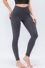 Wide Waistband Slim Fit Active Leggings - Flyclothing LLC