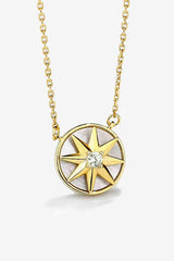 Cubic Zirconia Star Pendant Necklace - Flyclothing LLC