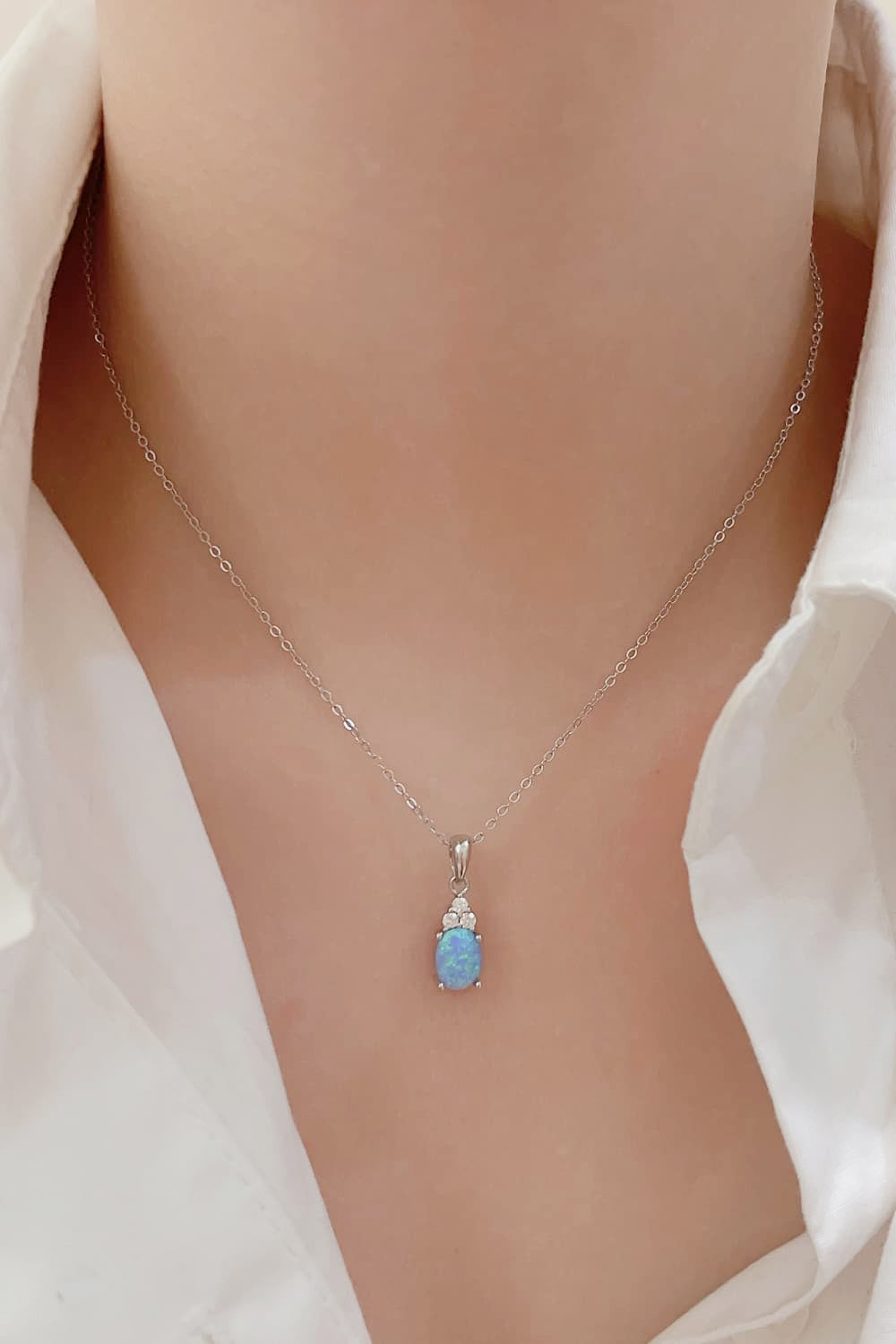 Find Your Center Opal Pendant Necklace - Flyclothing LLC