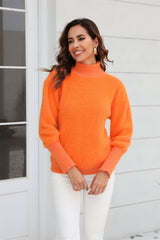 Turtle Neck Long Sleeve Pullover Sweater - Flyclothing LLC