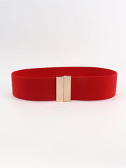 Alloy Buckle Elastic Belt - Trendsi