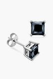 925 Sterling Silver Square Moissanite Stud Earrings - Flyclothing LLC