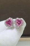 2 Carat Moissanite Heart-Shaped Earrings - Trendsi