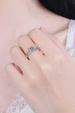 1 Carat Moissanite Crisscross Split Shank Ring - Flyclothing LLC