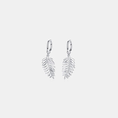 Moissanite Leaf 925 Sterling Silver Earrings - Flyclothing LLC