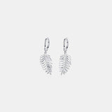 Moissanite Leaf 925 Sterling Silver Earrings - Flyclothing LLC