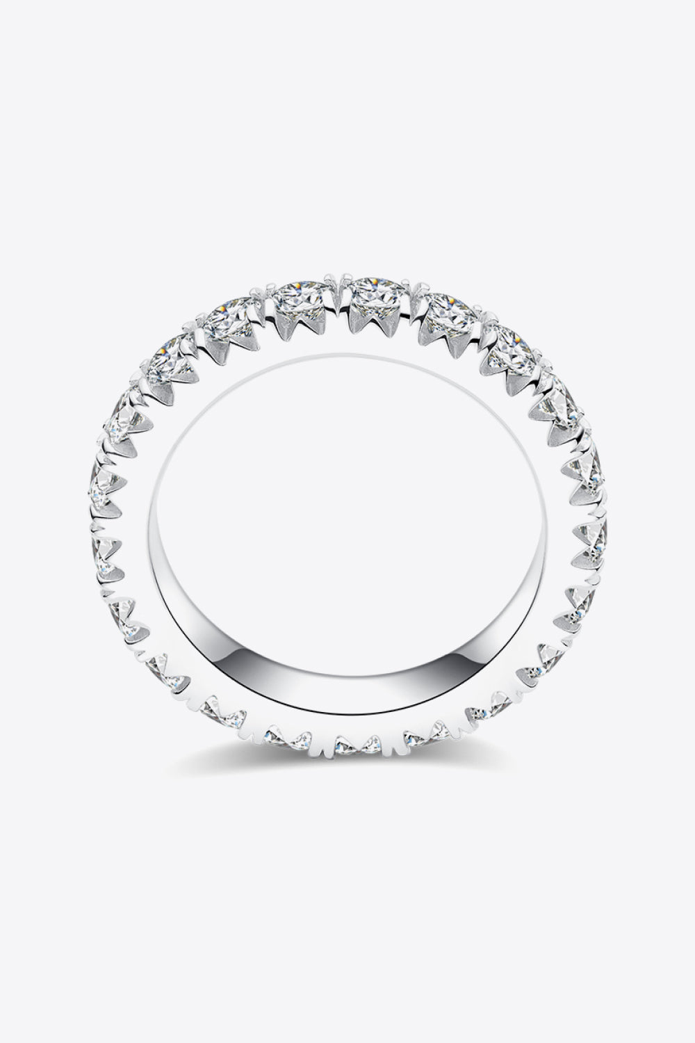 2.3 Carat Moissanite 925 Sterling Silver Eternity Ring - Flyclothing LLC