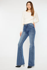 Kancan Cat's Whiskers High Waist Flare Jeans - Flyclothing LLC