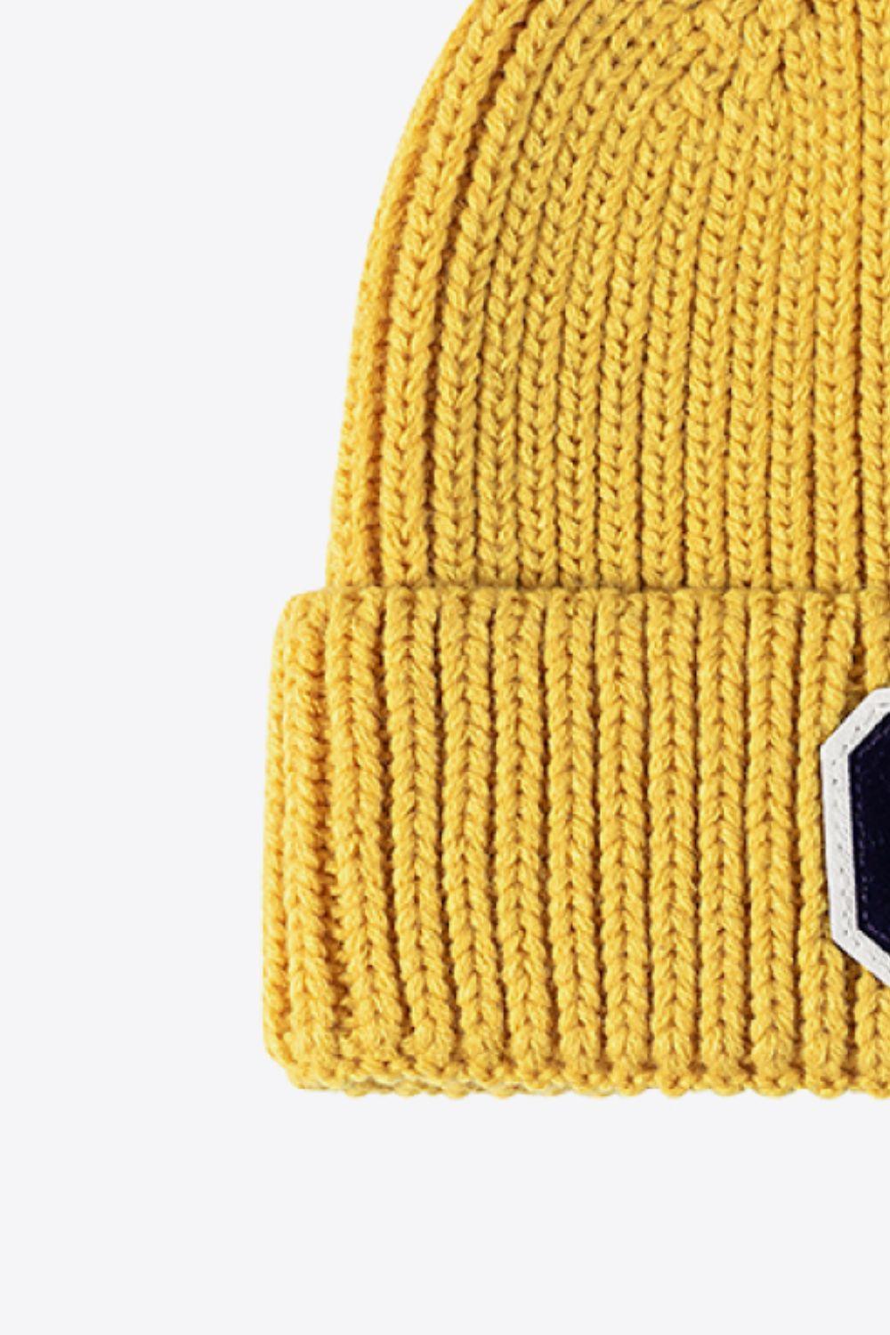 Letter C Patch Cuffed Beanie - Trendsi