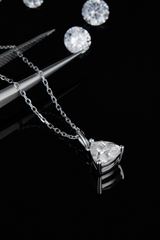 1 Carat Moissanite Pendant 925 Sterling Silver Necklace - Flyclothing LLC