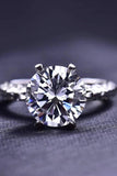 Forever Love Side Stone Moissanite Ring - Flyclothing LLC