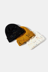 Confetti Rib-Knit Cuff Beanie - Flyclothing LLC