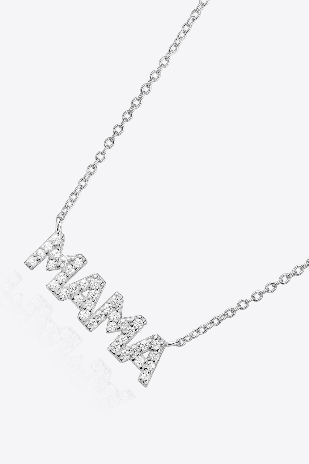 Silver Word Necklace | Silver Love Word Necklace | MAMA Necklace – KookyTwo