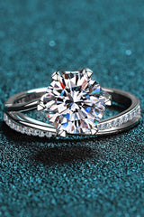 3 Carat Moissanite 6-Prong Ring - Flyclothing LLC