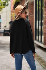 Button Up Collared Neck Long Sleeve Shirt - Flyclothing LLC