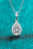 Moissanite Teardrop Pendant Necklace - Flyclothing LLC