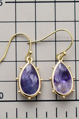 Natural Stone Teardrop Earrings - Flyclothing LLC