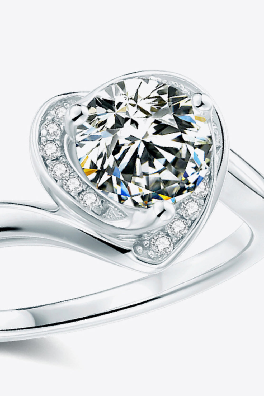 1 Carat Moissanite Heart Ring - Flyclothing LLC