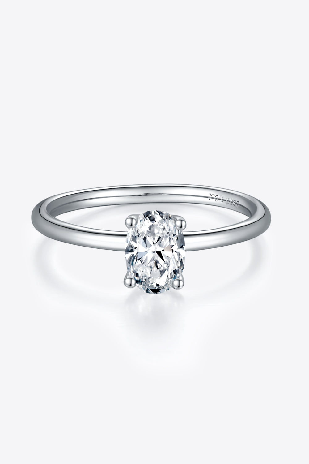 1 Carat Moissanite 925 Sterling Silver Solitaire Ring - Flyclothing LLC