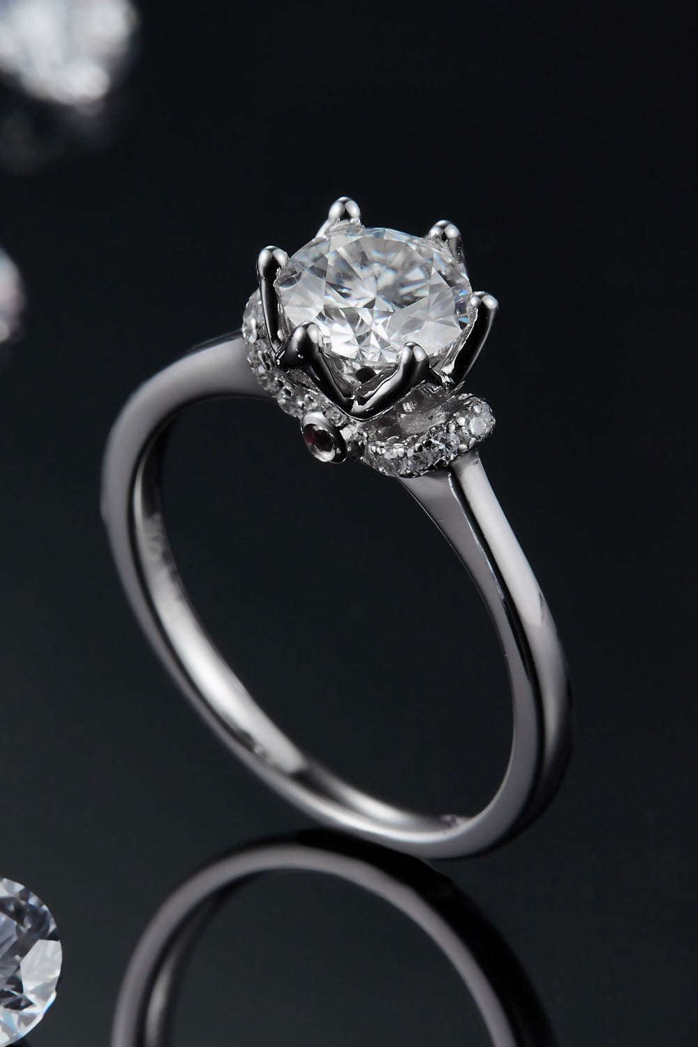 1 Carat Moissanite 925 Sterling Silver Ring - Flyclothing LLC