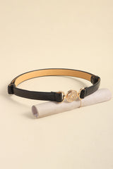 Rhinestone Decor PU Leather Belt - Trendsi